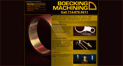 Desktop Screenshot of boeckingmachining.com