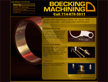 Tablet Screenshot of boeckingmachining.com